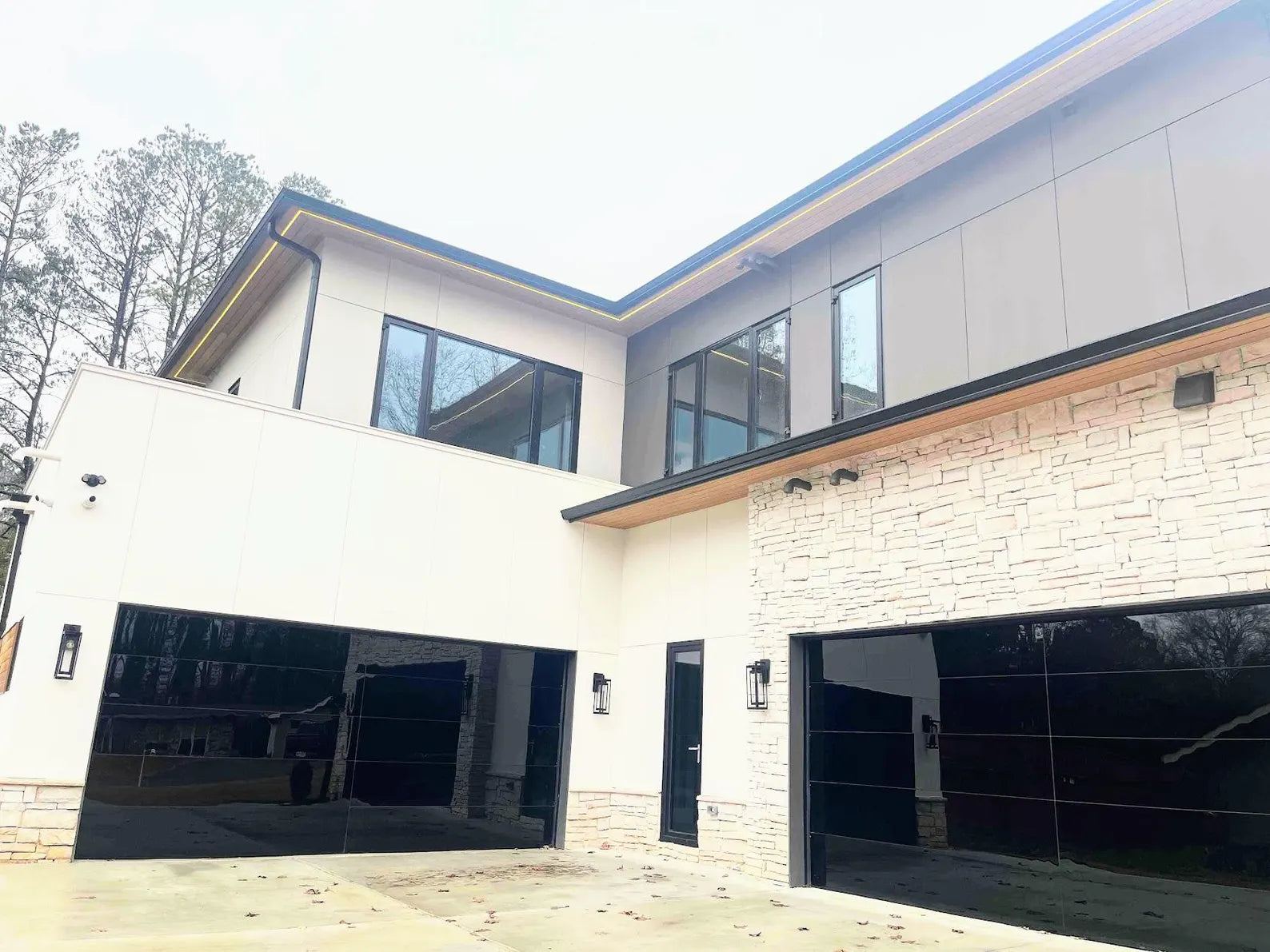 Flush Aluminum Door With Customizable Glass Panels, Custom Size, Custom Color