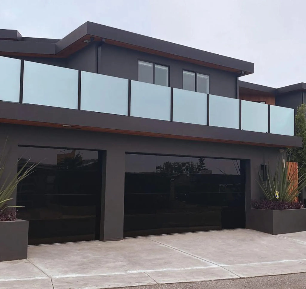 Flush Aluminum Door With Customizable Glass Panels, Custom Size, Custom Color