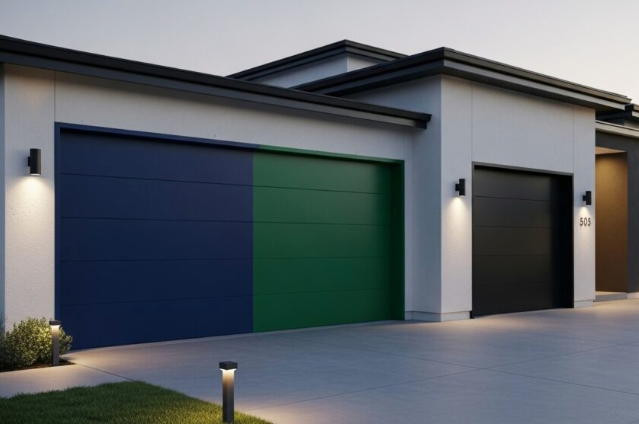 Flush Aluminum Glass Garage Door